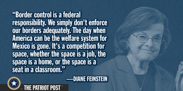 Dianne Feinstein on the costs of illegal immigration